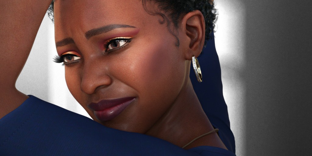 A young woman looking worried